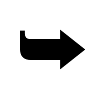 Heavy Black Curved Downwards and Rightwards Arrow