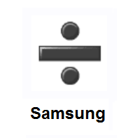 Division Sign on Samsung