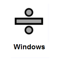 Division Sign on Microsoft Windows