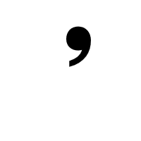 Heavy Single Comma Quotation Mark Ornament