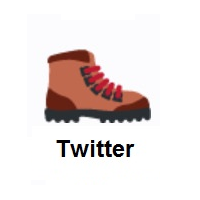 Hiking Boot on Twitter Twemoji