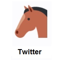 Horse Face on Twitter Twemoji