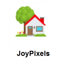 House With Garden on JoyPixels