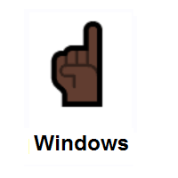 Index Pointing Up: Dark Skin Tone on Microsoft Windows