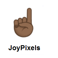 Index Pointing Up: Medium-Dark Skin Tone on JoyPixels