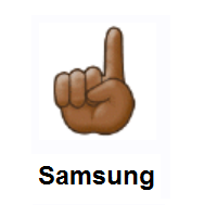 Index Pointing Up: Medium-Dark Skin Tone on Samsung