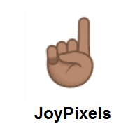Index Pointing Up: Medium Skin Tone on JoyPixels
