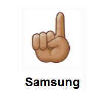Index Pointing Up: Medium Skin Tone on Samsung