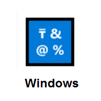 Input Symbols on Microsoft Windows