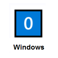 Keycap: 0 on Microsoft Windows