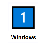 Keycap: 1 on Microsoft Windows
