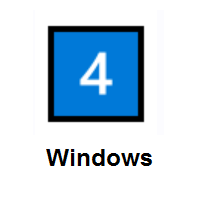 Keycap: 4 on Microsoft Windows