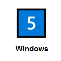 Keycap: 5 on Microsoft Windows