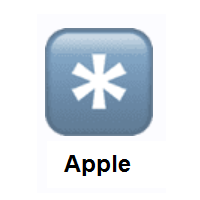 Keycap: * Asterisk on Apple iOS