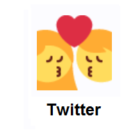 Kiss on Twitter Twemoji