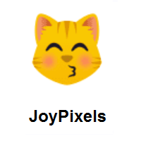Kissing Cat Face With Closed Eyes on JoyPixels