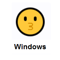 Kissing Face on Microsoft Windows