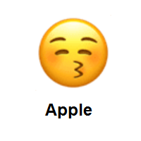 Kissing Face with Closed Eyes on Apple iOS