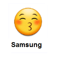 Kissing Face with Closed Eyes on Samsung