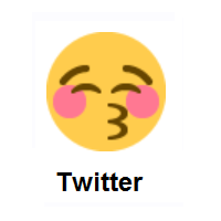Kissing Face with Closed Eyes on Twitter Twemoji