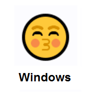 Kissing Face with Closed Eyes on Microsoft Windows