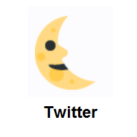 Last Quarter Moon Face on Twitter Twemoji