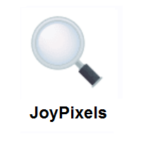 Left-Pointing Magnifying Glass: Tilted Left on JoyPixels