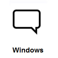 Left Speech Bubble on Microsoft Windows