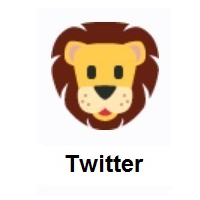 Lion on Twitter Twemoji