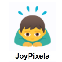 Man Bowing on JoyPixels