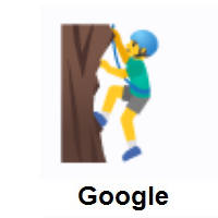 Man Climbing on Google Android