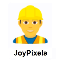 Man Construction Worker on JoyPixels