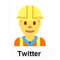Man Construction Worker on Twitter Twemoji