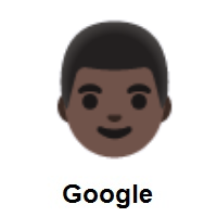 Man: Dark Skin Tone on Google Android