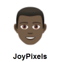 Man: Dark Skin Tone on JoyPixels