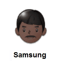 Man: Dark Skin Tone on Samsung