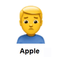 Man Frowning on Apple iOS