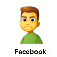 Man Frowning on Facebook