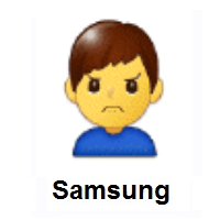 Man Frowning on Samsung