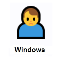 Man Frowning on Microsoft Windows