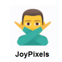 Man Gesturing NO on JoyPixels