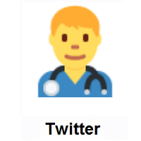Man Health Worker on Twitter Twemoji