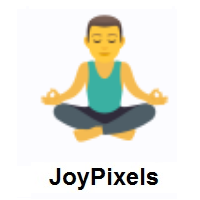 Man in Lotus Position on JoyPixels