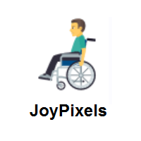 Man In Manual Wheelchair on JoyPixels