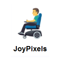 Man In Motorized Wheelchair on JoyPixels