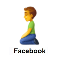Man Kneeling on Facebook