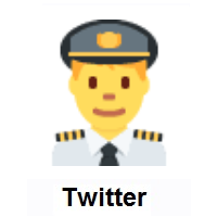 Man Pilot on Twitter Twemoji