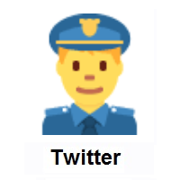 Policeman: Man Police Officer on Twitter Twemoji