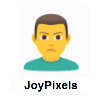 Man Pouting on JoyPixels
