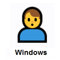 Man Pouting on Microsoft Windows